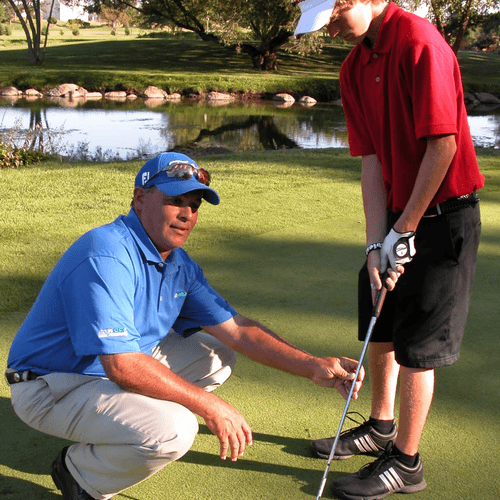 Junior golf putting lesson