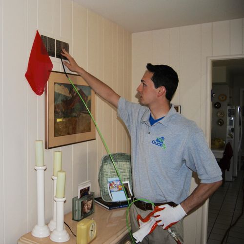 Aric, one of our indoor air quality technicians, c