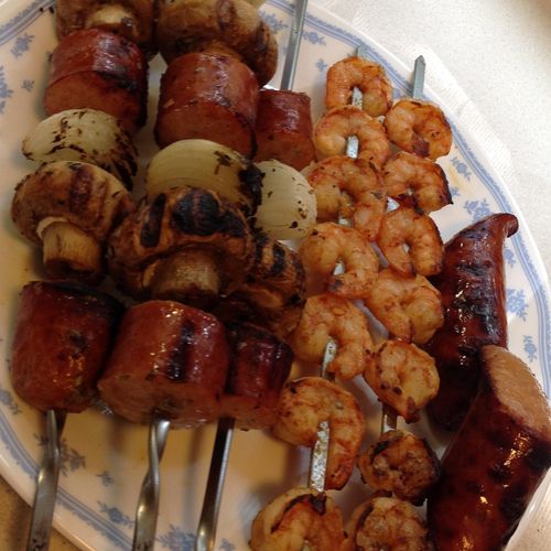 Kabobs, Shrimp, Andouille Sausage