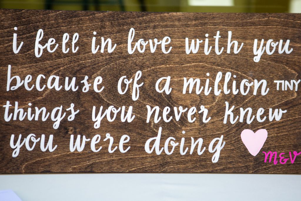 Quote sign that I made for my wedding