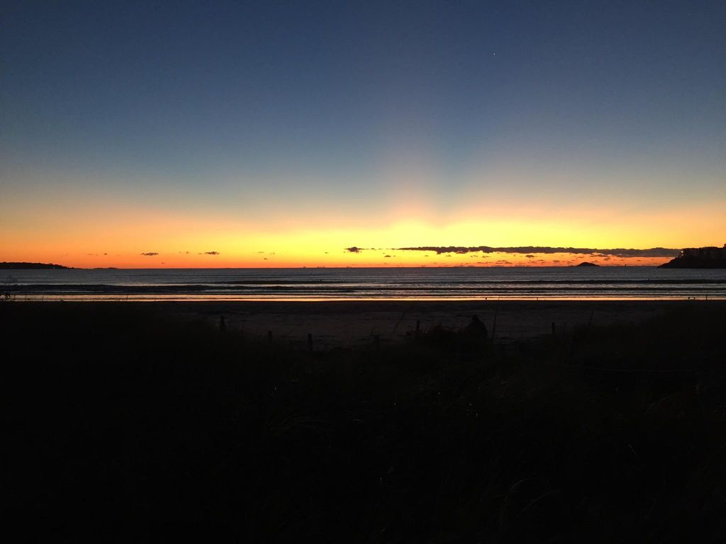 The sunrise before a surf session