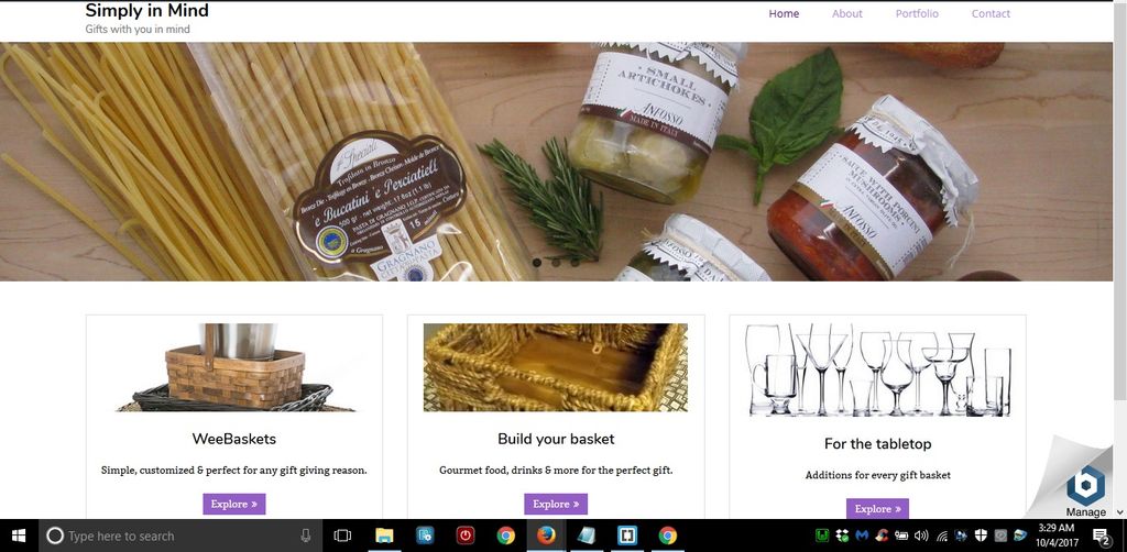 Work in progress - The main page for a local busin