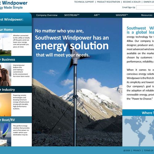 Website comp - Southwest Wind Power