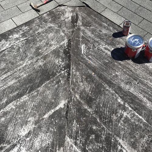 Cracks in seams in roof 