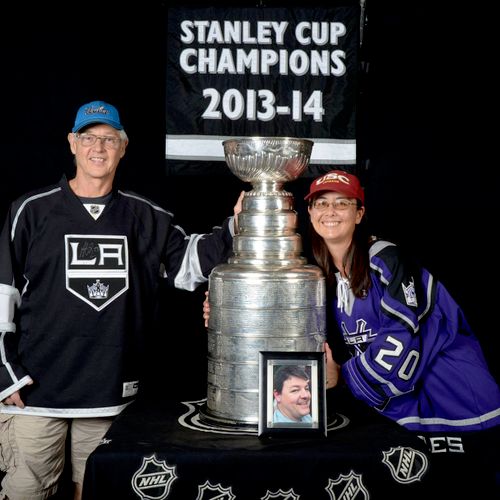 With my daughter and the Stanley Cup