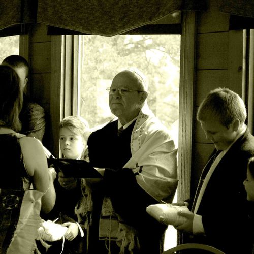 Wedding ceremony in the Jewish tradition.