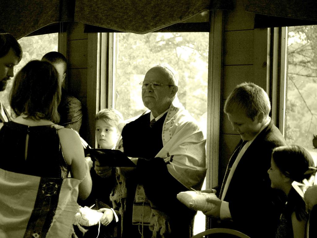 Wedding ceremony in the Jewish tradition.