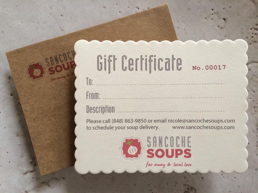 Graphic design. Gift certificate & envelope layout