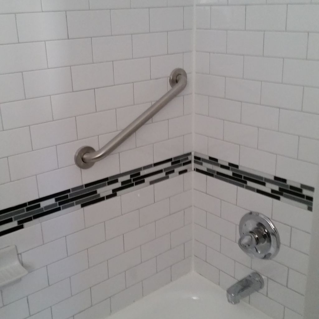 full bathroom renovation with all new walls. slate