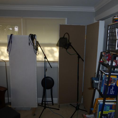 One of two recording areas; extensive sound absorp