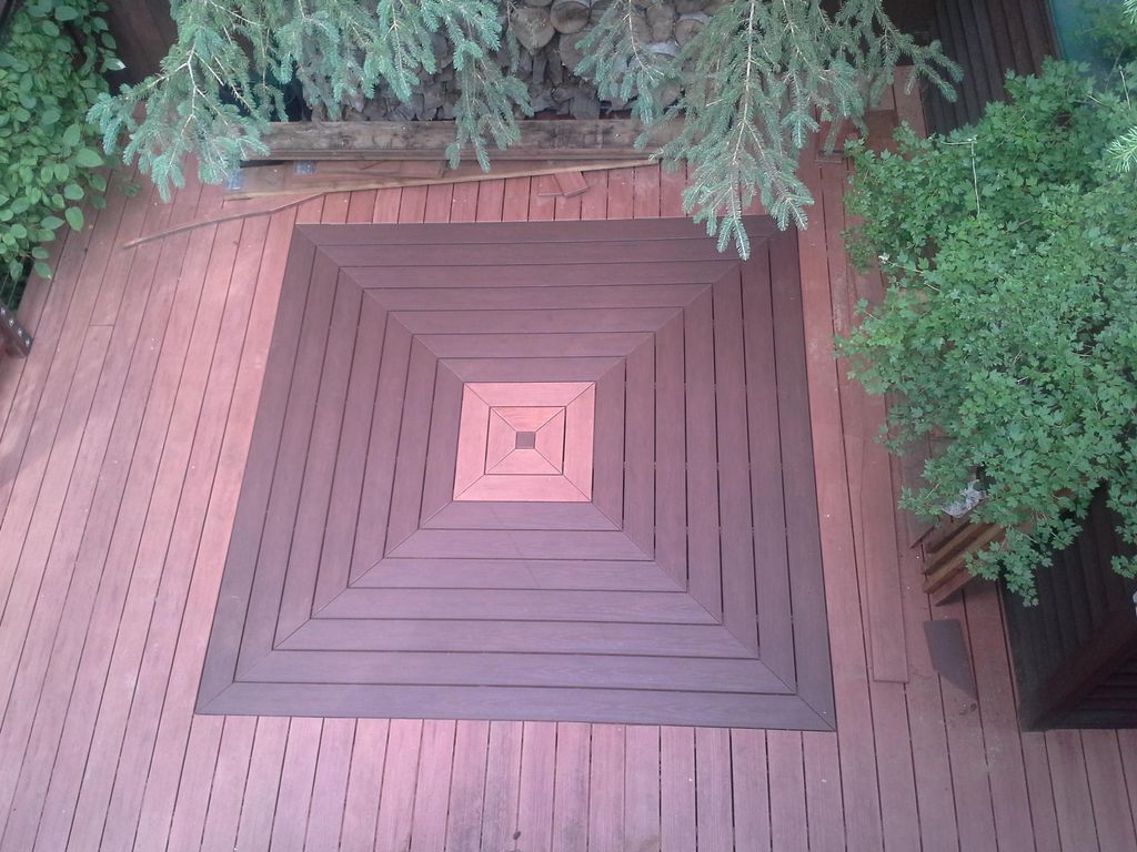 accent pattern in deck in deck that totaled over 2