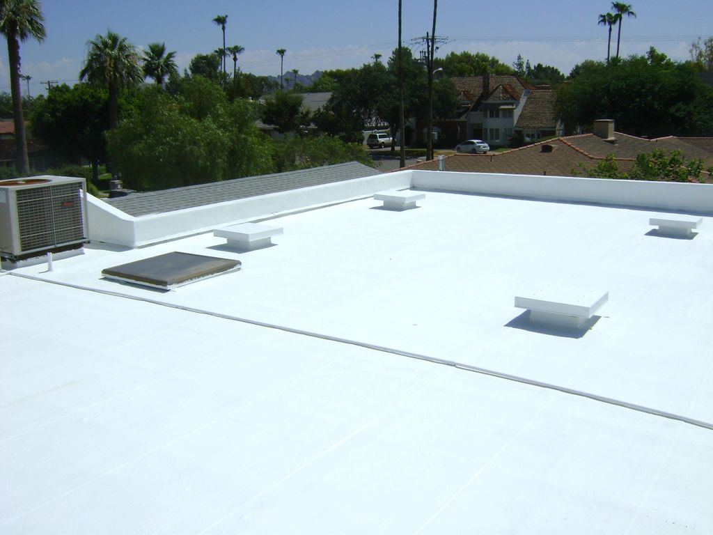 Foam roof with elastomeric roof membrane system ap