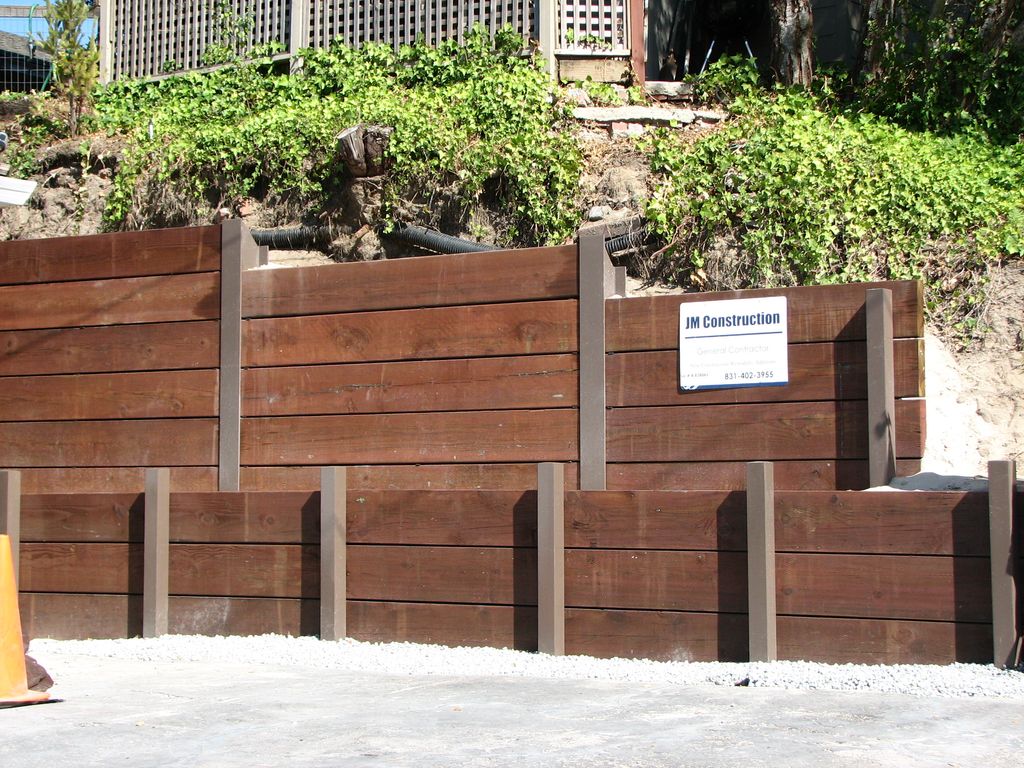 Retaining wall completed in Scotts Valley.