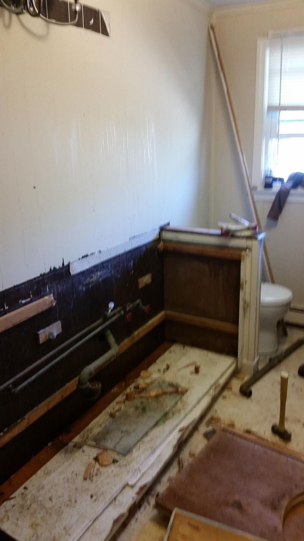 Before..demo built in dual vanity