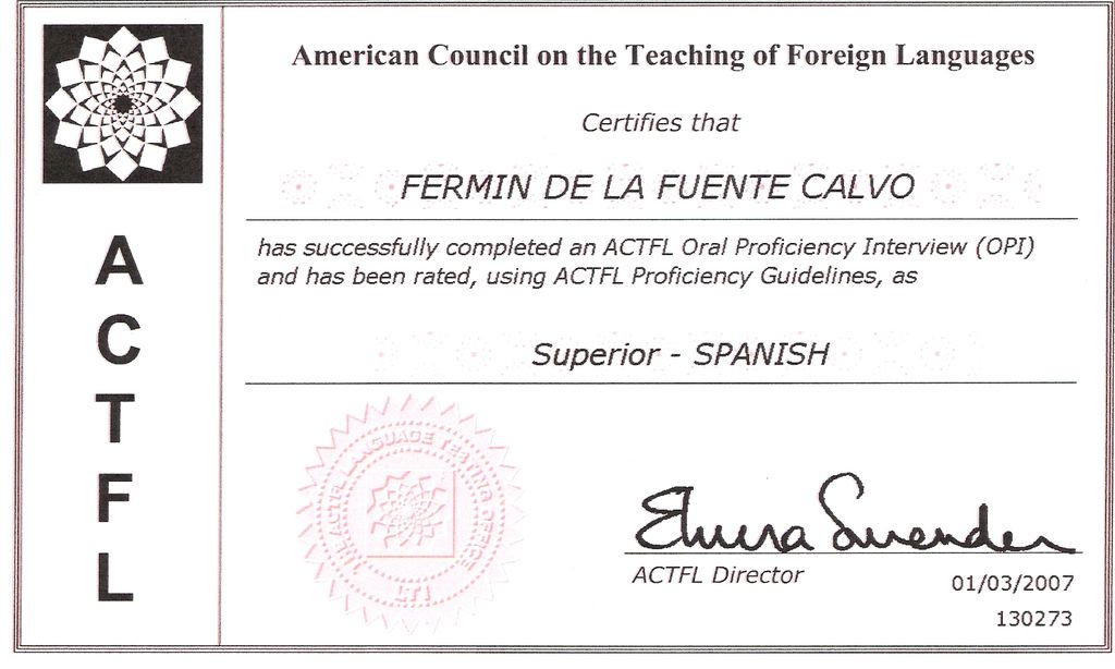 American Council for Teaching Foreign Languages (O