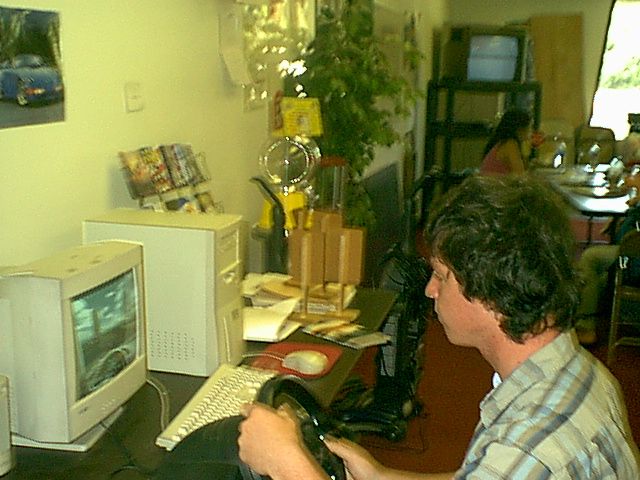 Student Behind A Drivers Ed Simulator