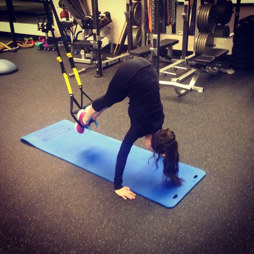 TRX inverted Pike for core and upper body.
