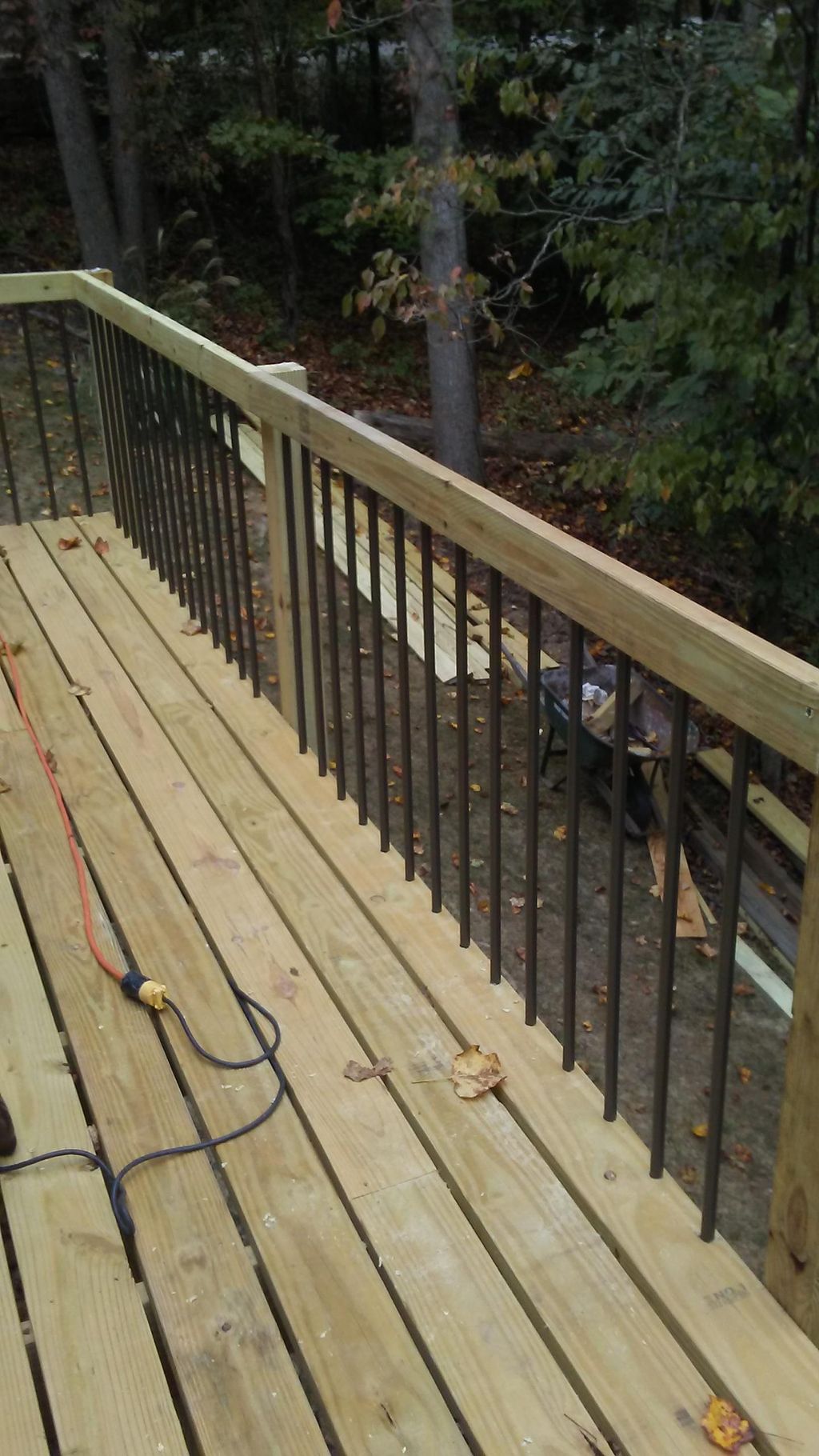 Custom deck and railing. (Hideaway Hills)