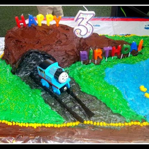 Thomas the Train cake for a birthday party.