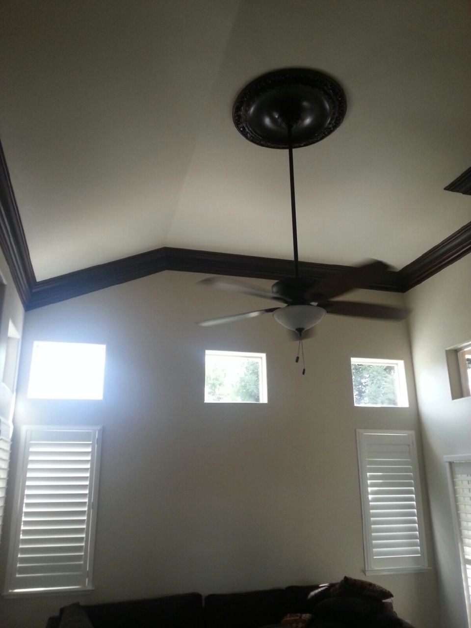 Custom Crown Painted with Vaulted Ceilings