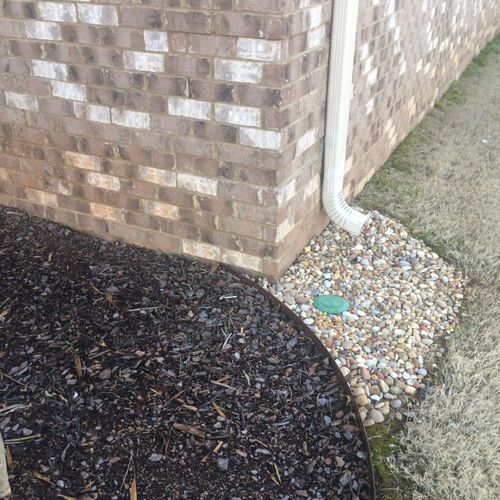 Pop-up emitter from French drain