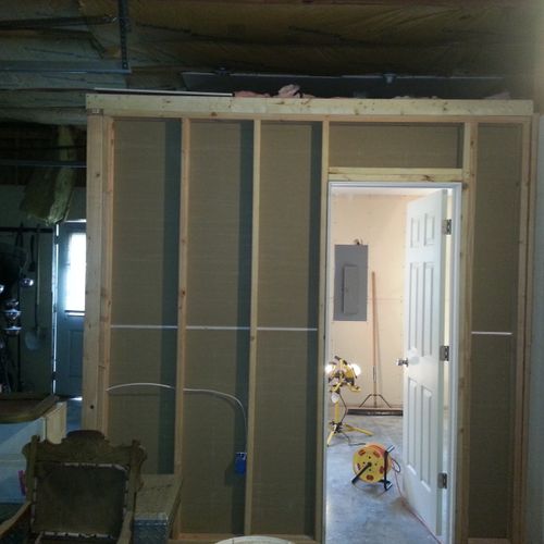 exterior view prior to insulation