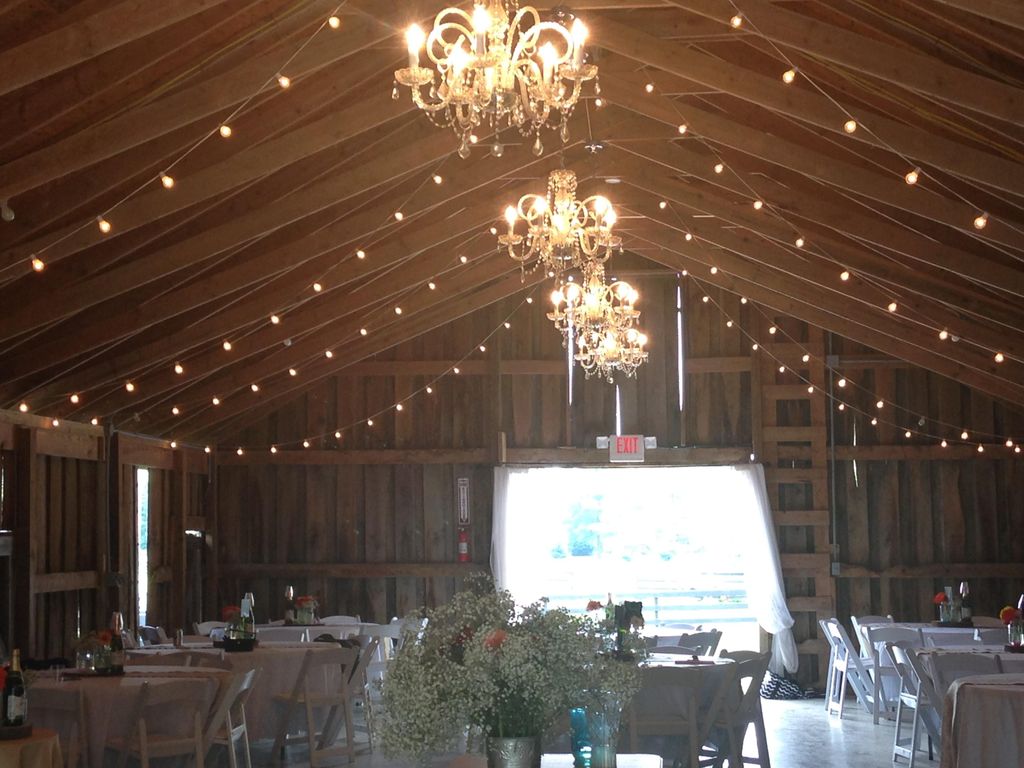 Providing great music for a pretty rustic wedding 