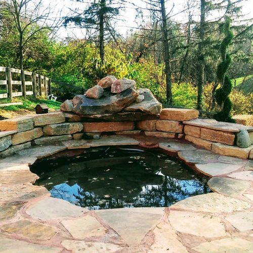 Water Fall, Stone Patio and Pond Feature Install