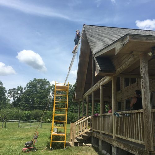 Exterior wood cleaning and staining, Loranger