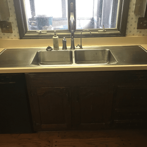66" sink replaced 28-30" sink