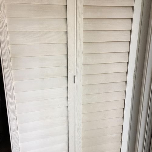 Before and after window shutters!