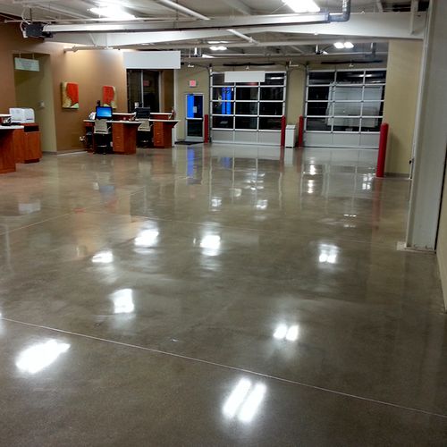 Car Service Center Polished Concrete Floor