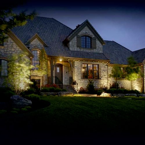 Accent lighting on the exterior of your home helps