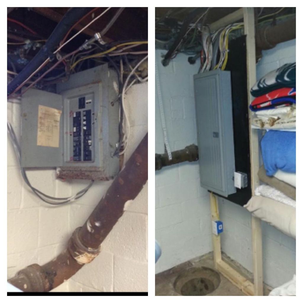 100 amp panel Upgraded to a 200 amp panel. Before 