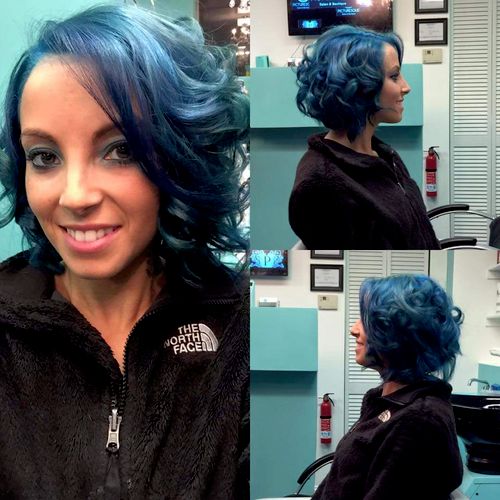 Took her from black to this multidimensional blue