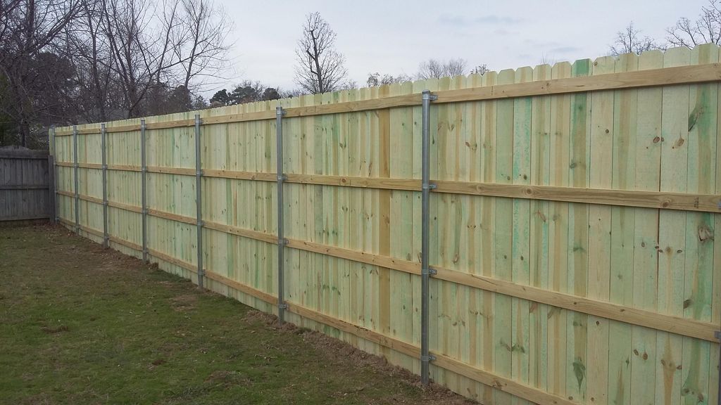 8ft Fence With Steel Post back side