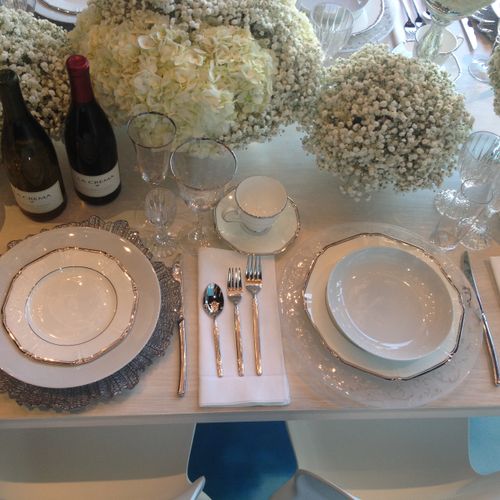 Traditional Mismatched Table Setting