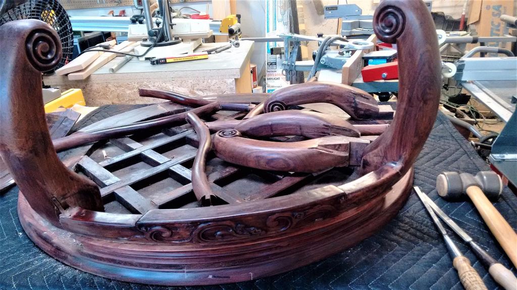 This Chinese table made from rosewood, came to me 