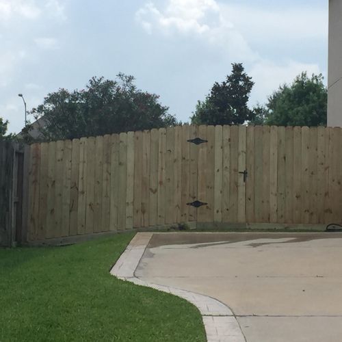Removed old fence and replaced with new and new wa
