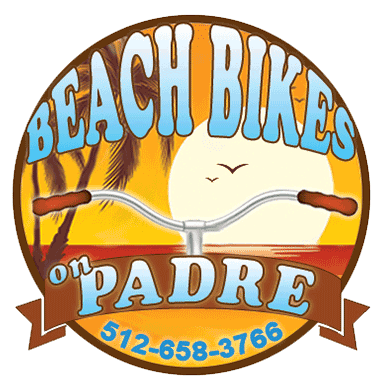 Logo for beach bike rental company on South Padre 