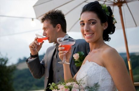 Wedding Cocktails that matched wedding colors
