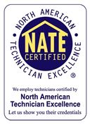NATE Certified Heat Pump, Air Conditioning, Gas He
