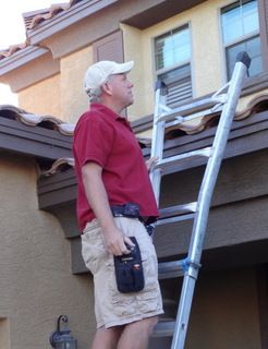 I go up onto the roof to fully inspect your home.