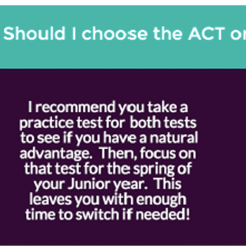 Question #2: Should I choose the ACT or SAT?