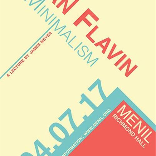 Dan Flavin Promotional Poster. 

Print Media, Layo