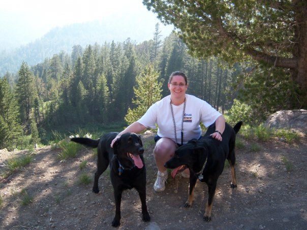 Hiking a few years ago with my babies