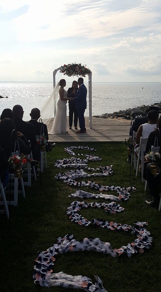 Waterfront ceremony on Maryland's eastern shore