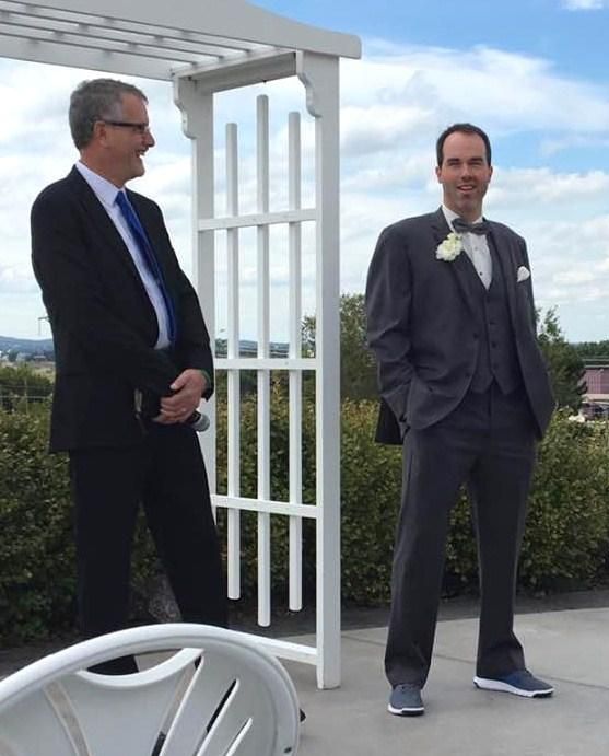 With Jacob Rife, pre-ceremony Ap 2016