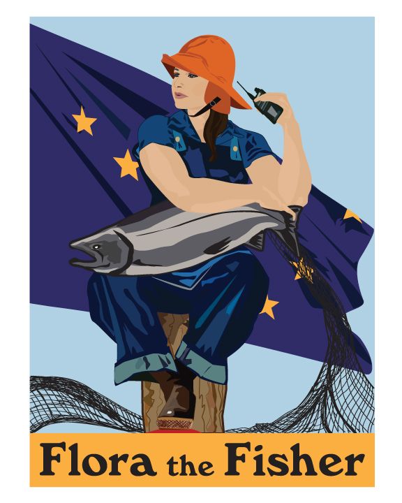 Norman Rockwell's 'Rosie the Riveter' re-worked.