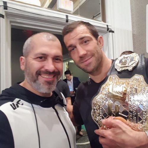 With Luke Rockhold , UFC champion
